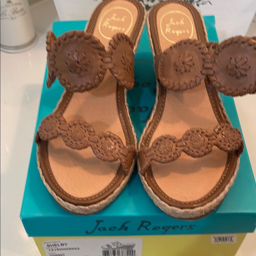 Jack Rogers Brown Espadrille Sandals